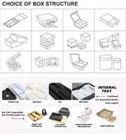 Boîte cadeau personnalisée en carton magnétique recyclable pour aligneurs orthodontiques, avec gaufrage et paillettes, pour emballage de rétention dentaire