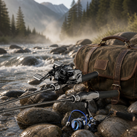 Canne à pêche micro-ultralégère pour la pêche à la truite en ruisseau et en rivière, 2 brins, en fibre de carbone, avec pointe solide et poignée EVA, fournisseur OEM en gros pour la pêche