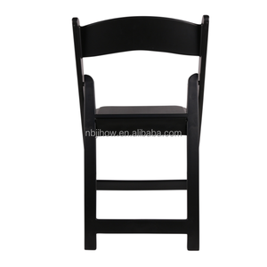 راتنج أسود مبطن مقعد درجة تجارية للأماكن الداخلية والخارجية لتناول الطعام الفناء مطعم حديقة الشاطئ حفلات الزفاف - Product Image 5