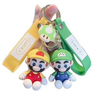 Nouveau design cadeaux kawaii Anime figure souvenir 3d <span class=keywords><strong>super</strong></span> marios <span class=keywords><strong>bros</strong></span> pvc porte-clés en caoutchouc - Product Image 1
