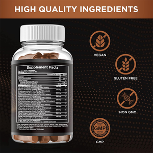 LIFEWORTH suplemen dukungan kekebalan tubuh penguat otak dewasa 10-Blended permen karet jamur kompleks surai Turki ekor <span class=keywords><strong>Cordyceps</strong></span> - Product Image 5