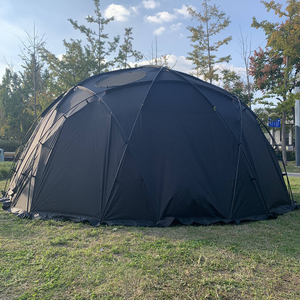 Tente dôme personnalisée OEM, grande tente familiale d'extérieur, imperméable, coupe-vent, tente de camping d'extérieur pour 8 à 10 personnes, tente dôme noire - Product Image 3