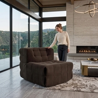 Canapé modulaire sectionnel moderne et esthétique, design carré confortable et écologique, idéal pour appartement et villa, avec éponge compressée sous vide