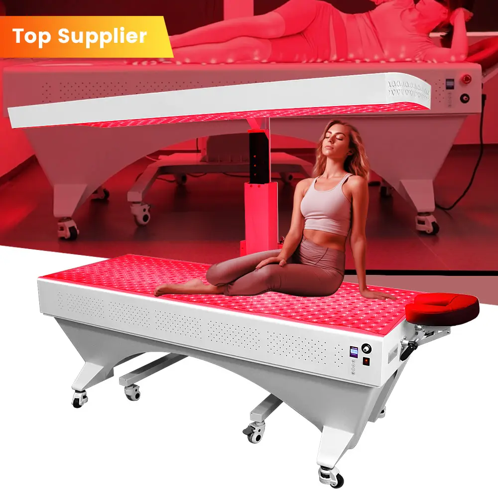 Popular Commercial Use Full Body Led Red Light Therapy Timer Dimmable 660nm 850nm infrared therapy LED Light Therapy bed