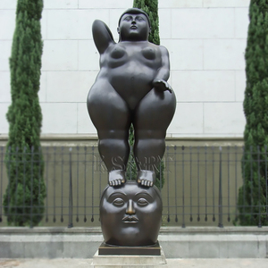 Escultura de Arte de Metal de bronce abstracto de alta calidad, estatua de <span class=keywords><strong>mujer</strong></span> reclinada regordeta para uso en jardín al aire libre - Product Image 3