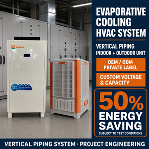 Custom 380V 50Hz 35W Vertical Evaporative Cooling Unit With Long Air Supply for Factory Industrial Conditioning Low Investment H - Product Image 1