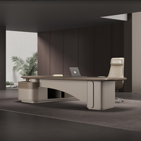 Bureau de Direction en Gros pour PDG, Bois Moderne de Luxe, Meuble de Bureau Luxueux et Moderne, Table de Bureau