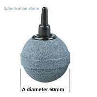 Diffuseur d'air sphérique en sable pour aquarium, pierre à bulles, oxygénation, fritté haute température, 50mm