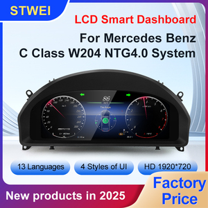 หน้าจอแสดงผลดิจิตอล LCD ขนาด 12.3 นิ้ว สำหรับมาตรวัดความเร็วรถยนต์เมอร์เซเดสเบนซ์ ซีคลาส W204 NTG4.0 ชุดอัพเกรด - Product Image 2