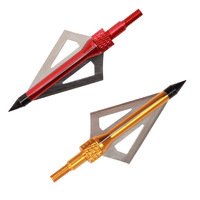 Pointes de flèches de chasse à l'arc d'usine, lames fixes, pointes de flèches à visser en aluminium et acier inoxydable pour la chasse à l'arc