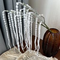 Bunga Amaranthus Buatan Tangan Berkualitas Tinggi LUYI, Sentuhan Realistis, Dekoratif, Warna Putih dan Hijau untuk Pernikahan