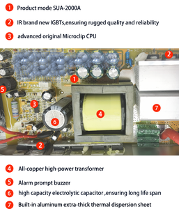 <span class=keywords><strong>YongFa</strong></span> Inverter rumah, Inverter daya 24V 220V 2000W dengan pengisi daya baterai bawaan, SUA-2000B perlindungan beberapa aman - Product Image 6