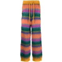 Pull en mohair personnalisé OEM, pantalon pour homme, tricot à manches longues, tricot d'hiver rayé, cardigan à capuche zippé, ensemble de pulls pour homme