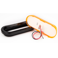 6 pouces ovale 24 volts 26 LED ambre/rouge/clair Submersible arrêt queue tourner inverseTruck remorque feu arrière pour RV remorque camion bateau