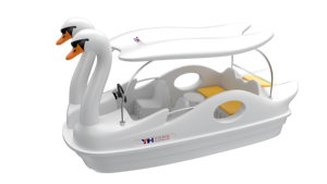 2025 Nueva diversión de agua de PVC al aire libre barco de cisne usado blanco eléctrico Barco de tobogán de agua de cisne - Product Image 6