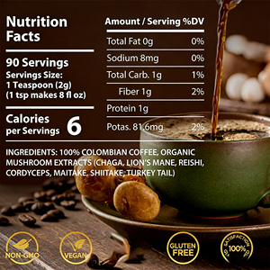 Café instantané aux champignons 5 en 1 OEM ODM : extrait de Cordyceps Militaris, Reishi, Chaga et Crinière de <span class=keywords><strong>lion</strong></span> pour la santé - Product Image 4