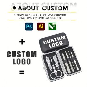 Customized Stainless Steel Nail Set Personal Care Travel <b>Gift</b> Manicure Tool Kit with Custom LOGO - Product Image 2