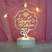 Lampe de nuit numérique LED 3D en plastique écologique avec impression numérique, motif fleurs de rose, cadeau pour la Saint-Valentin 2026 pour enfants et adultes, mères/pères/épouses