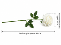 YM YM Künstliche Rosenblume Seidenrose Einzelner Stiel Langer Stiel Hochwertig für Hochzeits-Blumenarrangements Großhandel