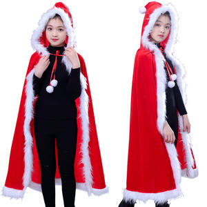Capa de <span class=keywords><strong>Nochevieja</strong></span> para adultos y niños Disfraz rojo de Papá Noel con <span class=keywords><strong>trajes</strong></span> Popular en Europa y Estados Unidos - Product Image 1
