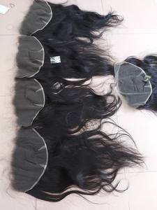 Haute qualité 100% Extensions de cheveux humains vietnamiens fiable brut aligné cuticule HD dentelle 13x8 fermeture couleur noire naturelle - Product Image 3