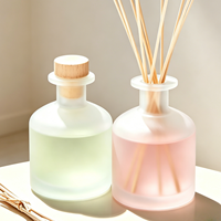 Nouvel Arrivage – Bouteille Vide en Verre Dépoli pour Diffuseur d'Huiles Essentielles (50ml, 100ml, 150ml, 250ml) avec Bouchon et Bâtonnets