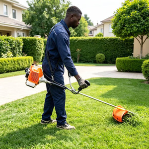 Heavy Duty <b>Garden</b> and Landscaping Work Professional <b>Garden</b> <b>Tool</b> 2 Stroke Brush Cutter 52CC Engine Grass Trimmer Side-mounted - Product Image 2