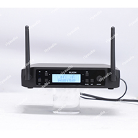 Système de micro sans fil numérique IR UHF double canal multi-fréquence GLXD4, conception optimisée haute précision, un émetteur pour deux micros avec écran LCD pour la parole