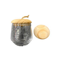 Couvercles en bambou en bois fournisseur bocaux en verre de bougie avec couvercles en bois couvercles en bambou pour bougie pot stockage bouteille tasse