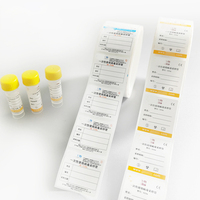 Impresión personalizada de fábrica, tubo de prueba de recolección de sangre médica, etiqueta adhesiva extraíble de Frozen, etiquetas de diseño personalizado para hospitales