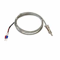 Termokopel Bayonet Tipe K Tipe J Kabel 1M 2M 3M 5M 0-400 ℃   Sensor Suhu untuk Pengukuran Suhu Cetakan