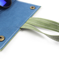 Étui à lunettes de luxe en cuir, pliable en triangle, design de marque haut de gamme, populaire et en promotion