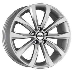Mak F7580WFSI48F3 Wolf Silver 7.5J18 Et48 5X114.3 Cb76 Ruedas de coche de pasajeros con llantas de aleación - Product Image 1
