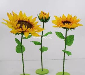 Decoración para Bodas al Aire Libre, Girasoles Artificiales Grandes, Flores Realistas para Navidad, Pascua, Graduación, Ecológicas - Product Image 4