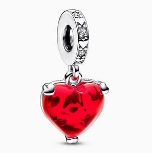 Vente en gros de breloques en cuivre plaqué argent S925 en forme de cœur <span class=keywords><strong>pour</strong></span> bracelet, collier, perles, accessoires de fabrication de bijoux DIY - Product Image 4