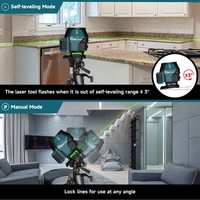Niveau laser rotatif croisé populaire DECTEAM LW411G avec chargement de type C