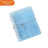 Mini carnet holographique laser en PVC, couverture souple imperméable, fermeture à pression, rechargeable, pour le bureau et le travail, personnalisable