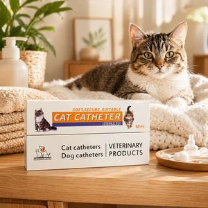 Catetere Urinario Sterile per Gatti Maschi, Catetere Uretrale Veterinario Monouso con Stiletto e Fori Laterali - Product Image 3