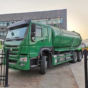 HOWO 20000L Sewer Sludge <b>Suction</b> Truck 6x4 Vacuum Sewage <b>Suction</b> Tank Truck - Product Image 3