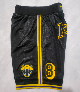 Pantalones cortos de baloncesto <span class=keywords><strong>Mamba</strong></span> Snake con bordado superior al por mayor de Los Ángeles América-Bolsillos transpirables de secado rápido de verano - Product Image 4