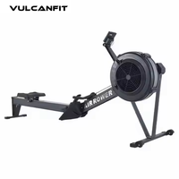 Máquina de cardio de calidad de remero de aire plegable con ajuste de 10 engranajes para ejercicio interior en casa, ventilador de máquina de remo Premium