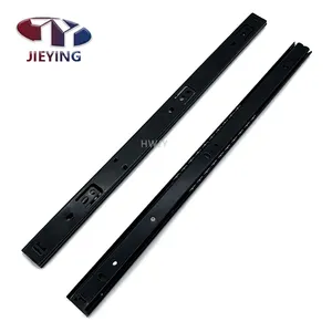 27mm Professional Manufacture Furniture Hardware 2 Fold Telescopic Channel Push to Open Drawer Slide Weight 20/22.5/25/27