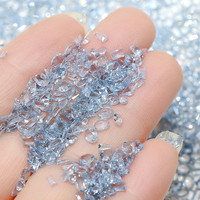 Nouvel arrivage de breloques en cristal de zircon brillant diamant pour ongles en verre bleu transparent pour ongles Nail Art Rhinestone