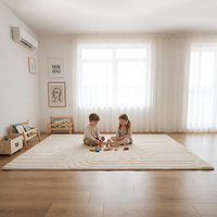 Tapis d'intérieur doux et moelleux en fausse fourrure de lapin, tapis shaggy moderne, tapis de jeu pour enfants