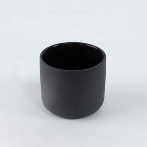 Elegante Tarro blanco mate Color sólido Cilíndrico Cerámica Vela Tarro Vela Contenedor para la fabricación de velas - Product Image 5