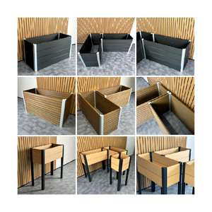 Grand bac à légumes surélevé en WPC avec système d'arrosage automatique, jardinière décorative à lattes <span class=keywords><strong>pour</strong></span> l'extérieur - Product Image 6