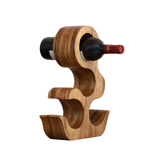 Casier à vin en bois massif personnalisable Design de personnalité créative pour décoration de table pour les occasions de fête Carton emballé en usine - Product Image 1