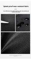 Sac de toilette en cuir PU pour homme, grande capacité, étanche, antivol, organiseur de voyage, pochette, sac à main combiné