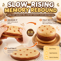 Jouet Squishy en forme de biscuit au chocolat, à remontée lente, en TPR, anti-stress, pour enfants et adultes, en packs cadeaux