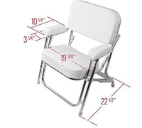 Chaise de pont pliante à double pieds en acier inoxydable blanc marin/alliage d'aluminium, siège multifonctionnel pour kayak, accessoires pour bateau